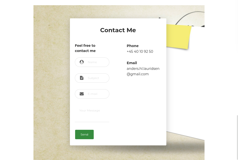 Old contact form